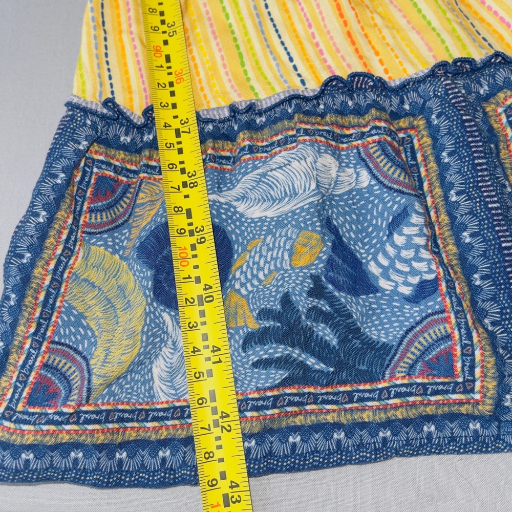 FARM RIO Toucan Patchwork Maxi Dress 100% Viscose Tropical Sunset Sundress - Picture 7 of 13